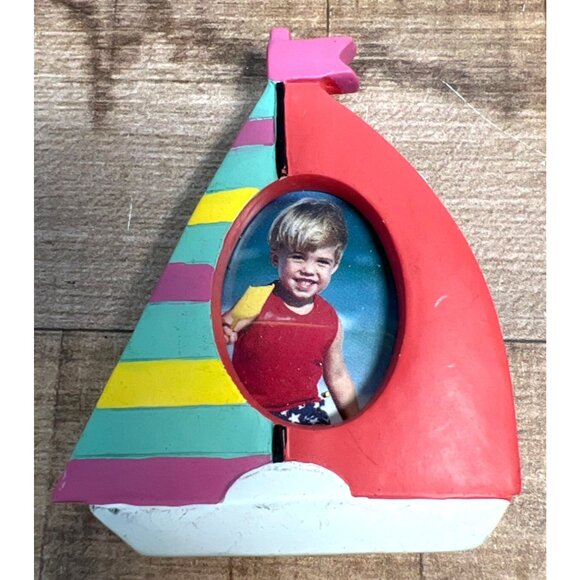 Set Of 3 Magnets Nautical-Themed Photo Frames With Sailboat Lighthouse Designs - Picture 2 of 5